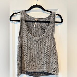 Free People Cable Knit Sweater Vest